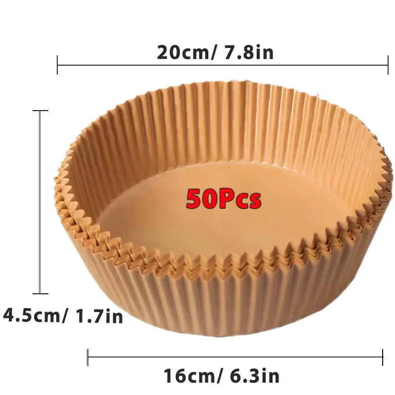 50/100Pcs Air Fryer Disposable Paper Non-Stick Paper Liners