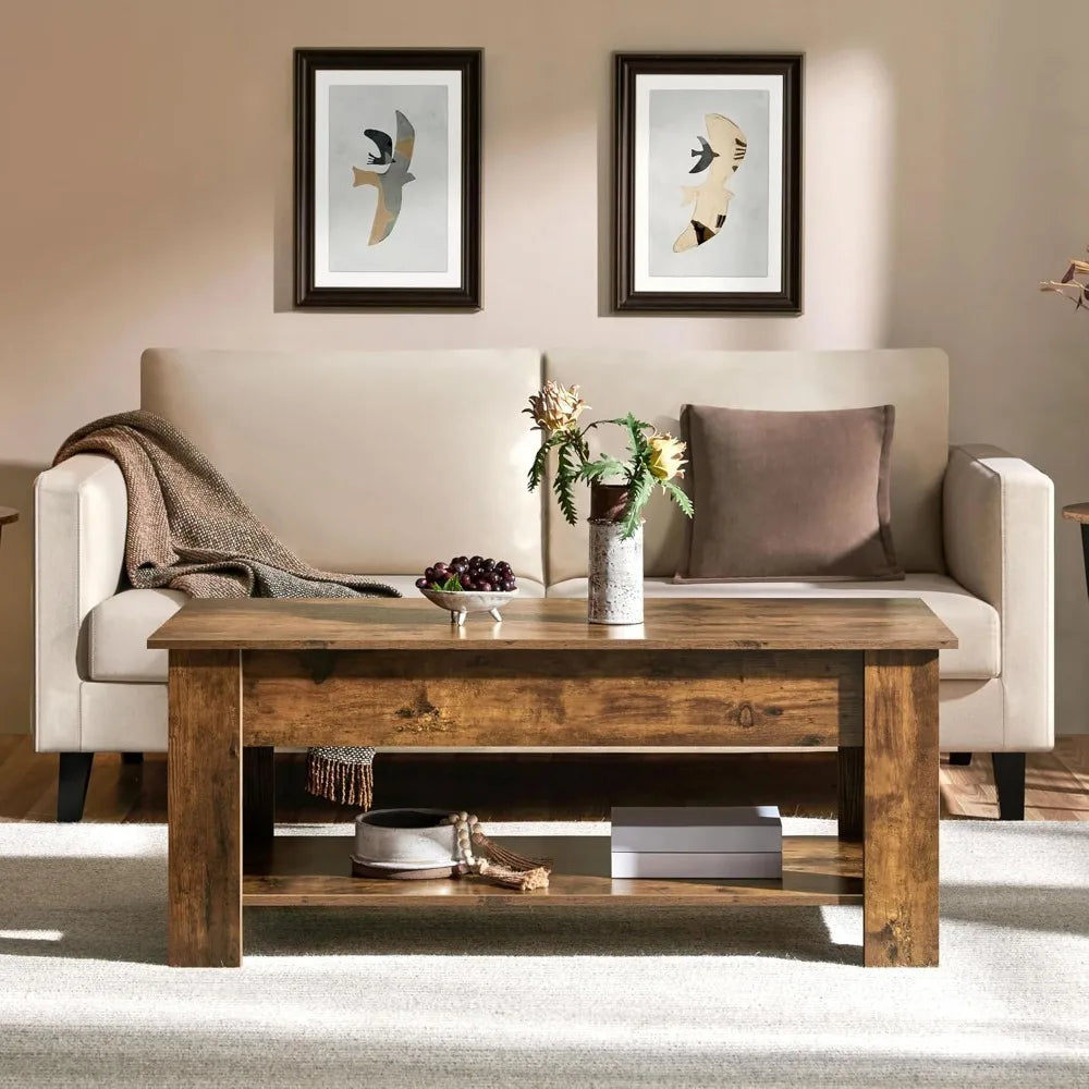 Coffee Table, with Hidden Compartment & Lift Tabletop