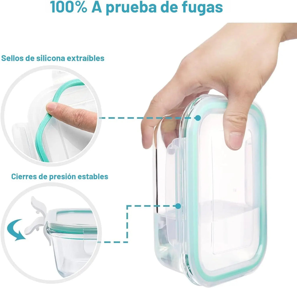 18Pcs Glass Food Storage Containers