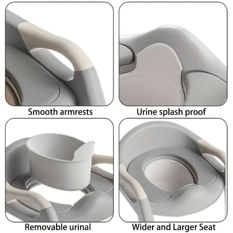 Portable childrens  Potty Training Toilet Seat - Adjustable, Foldable Step Stool