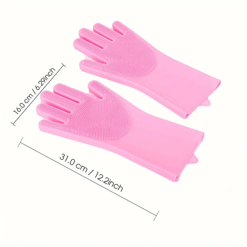 Pet Bathing Glove Silicone Scrubber Mitt for Dogs & Cats