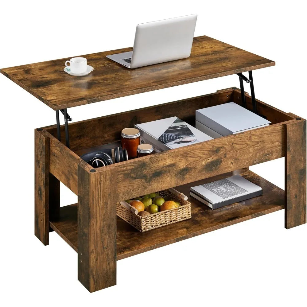 Coffee Table, with Hidden Compartment & Lift Tabletop
