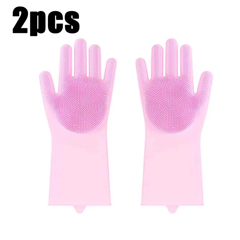 Pet Bathing Glove Silicone Scrubber Mitt for Dogs & Cats