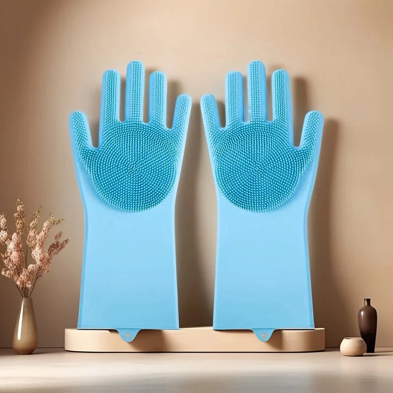 Pet Bathing Glove Silicone Scrubber Mitt for Dogs & Cats