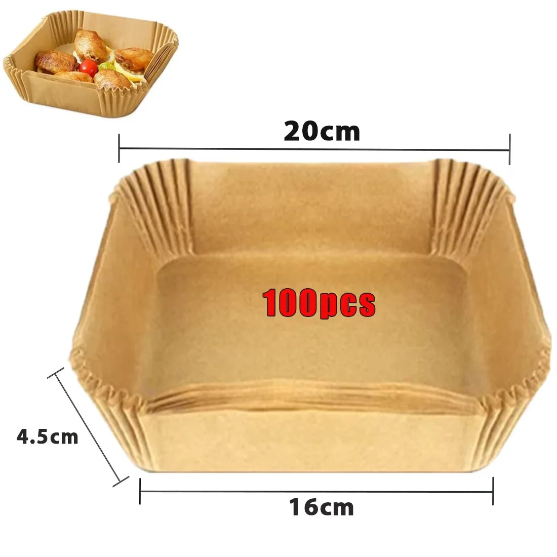 50/100Pcs Air Fryer Disposable Paper Non-Stick Paper Liners