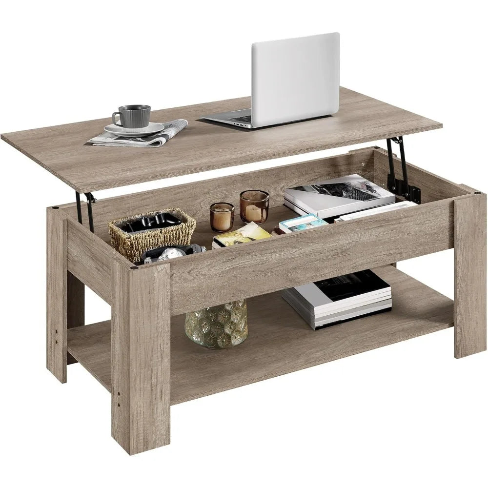 Coffee Table, with Hidden Compartment & Lift Tabletop