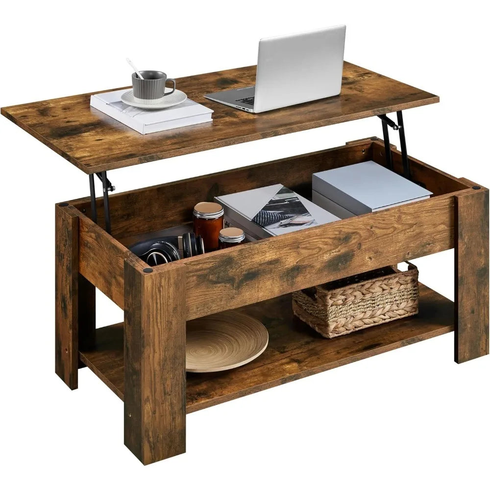Coffee Table, with Hidden Compartment & Lift Tabletop