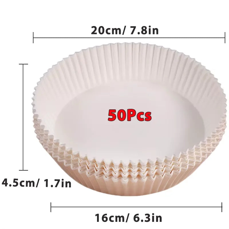 50/100Pcs Air Fryer Disposable Paper Non-Stick Paper Liners