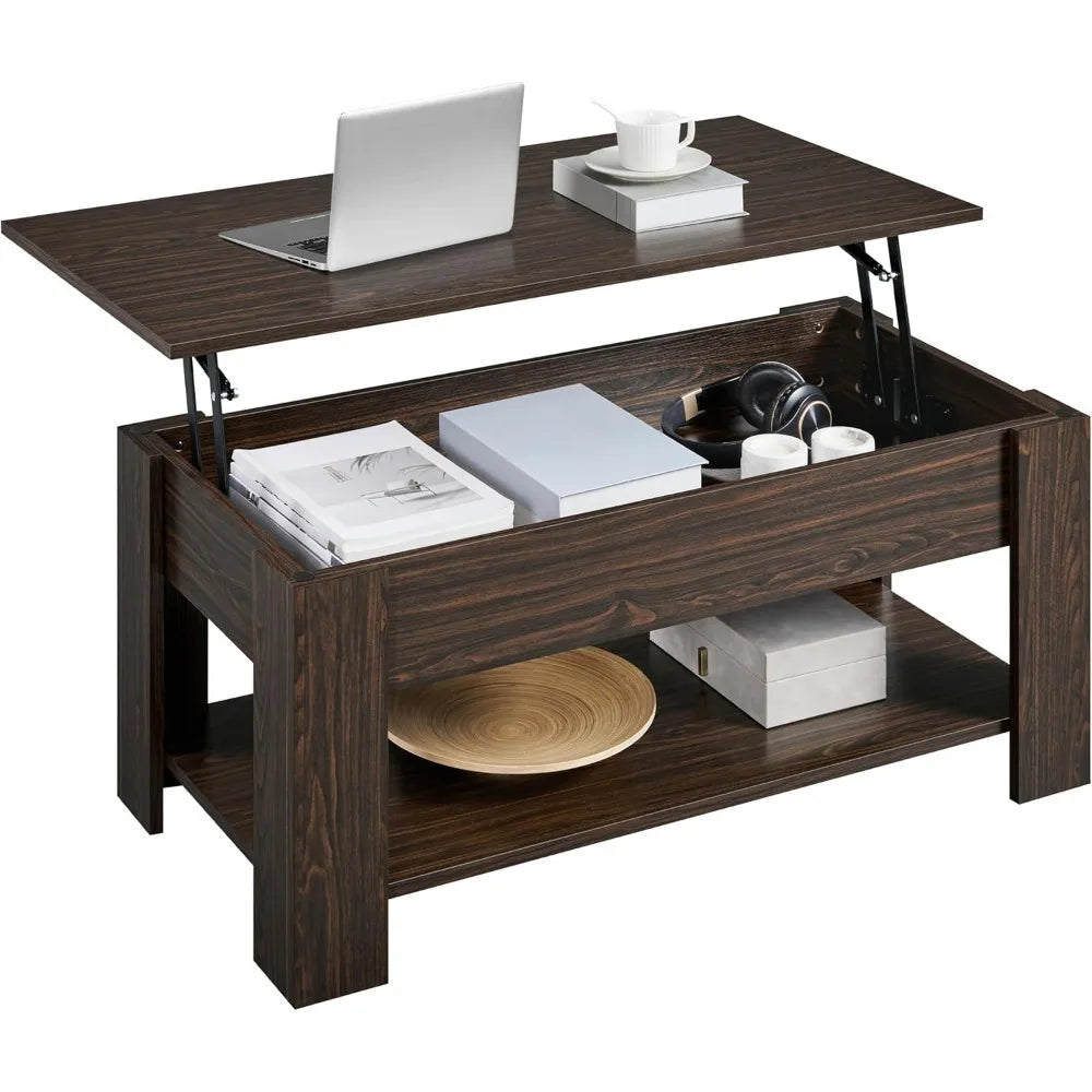 Coffee Table, with Hidden Compartment & Lift Tabletop