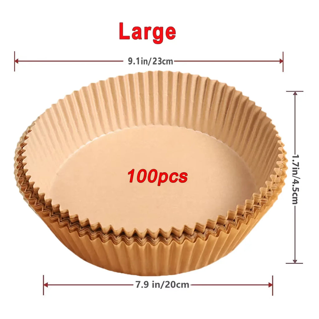50/100Pcs Air Fryer Disposable Paper Non-Stick Paper Liners