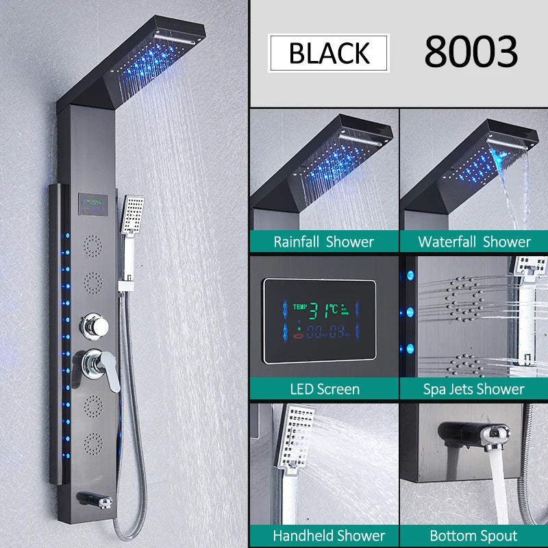 LED Shower Panel Tower System