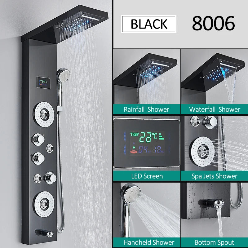 LED Shower Panel Tower System