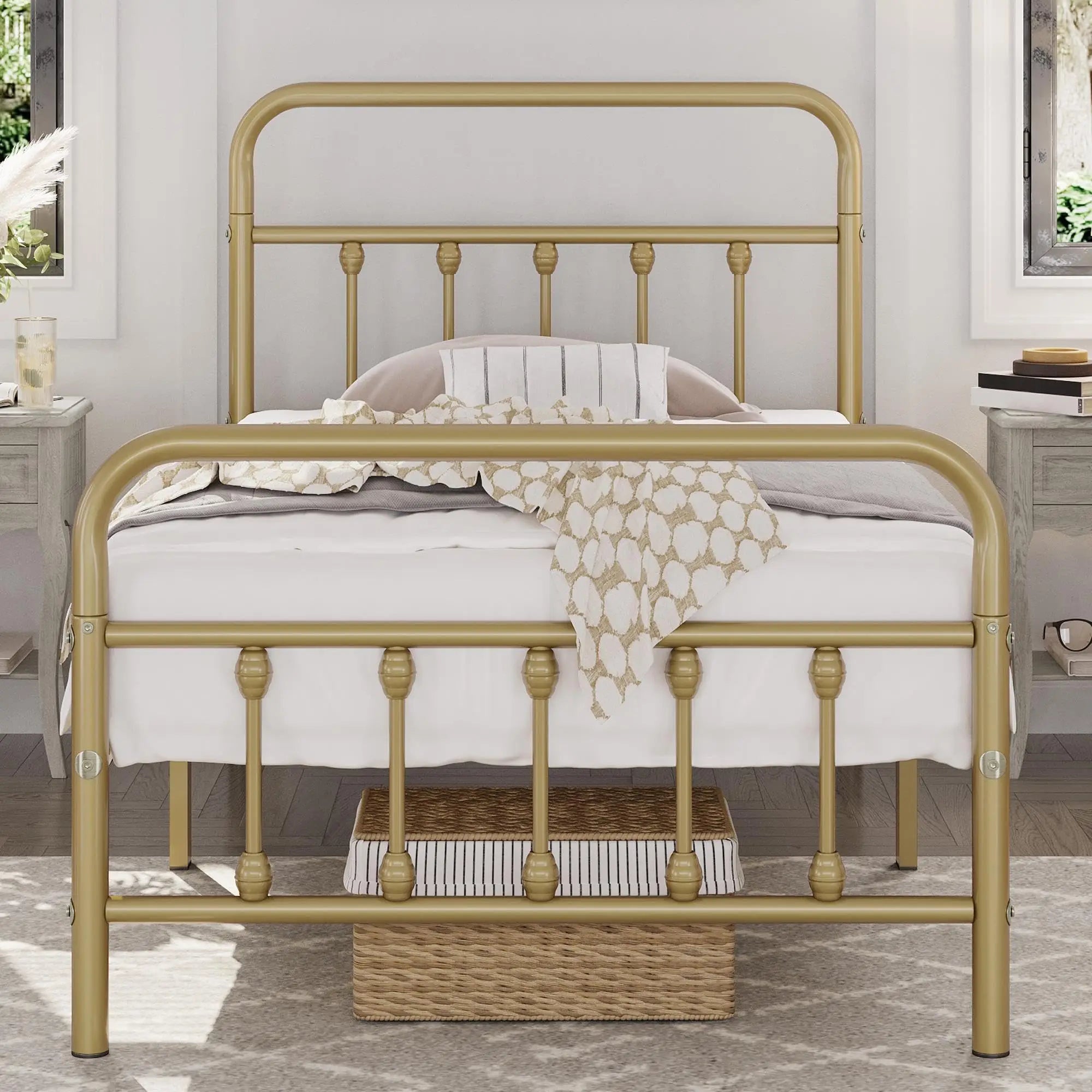 Classic Metal Platform Bed Frame