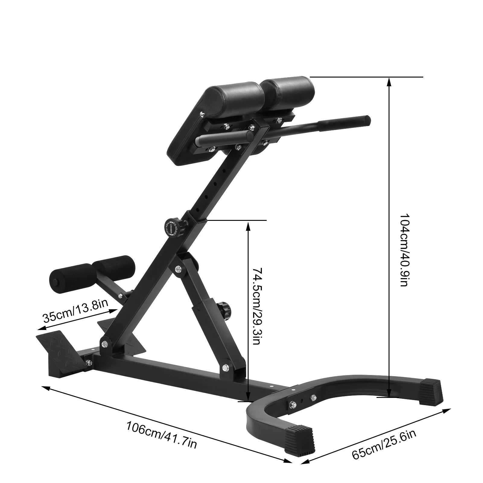 Folding Roman Chair Back Extension Bench