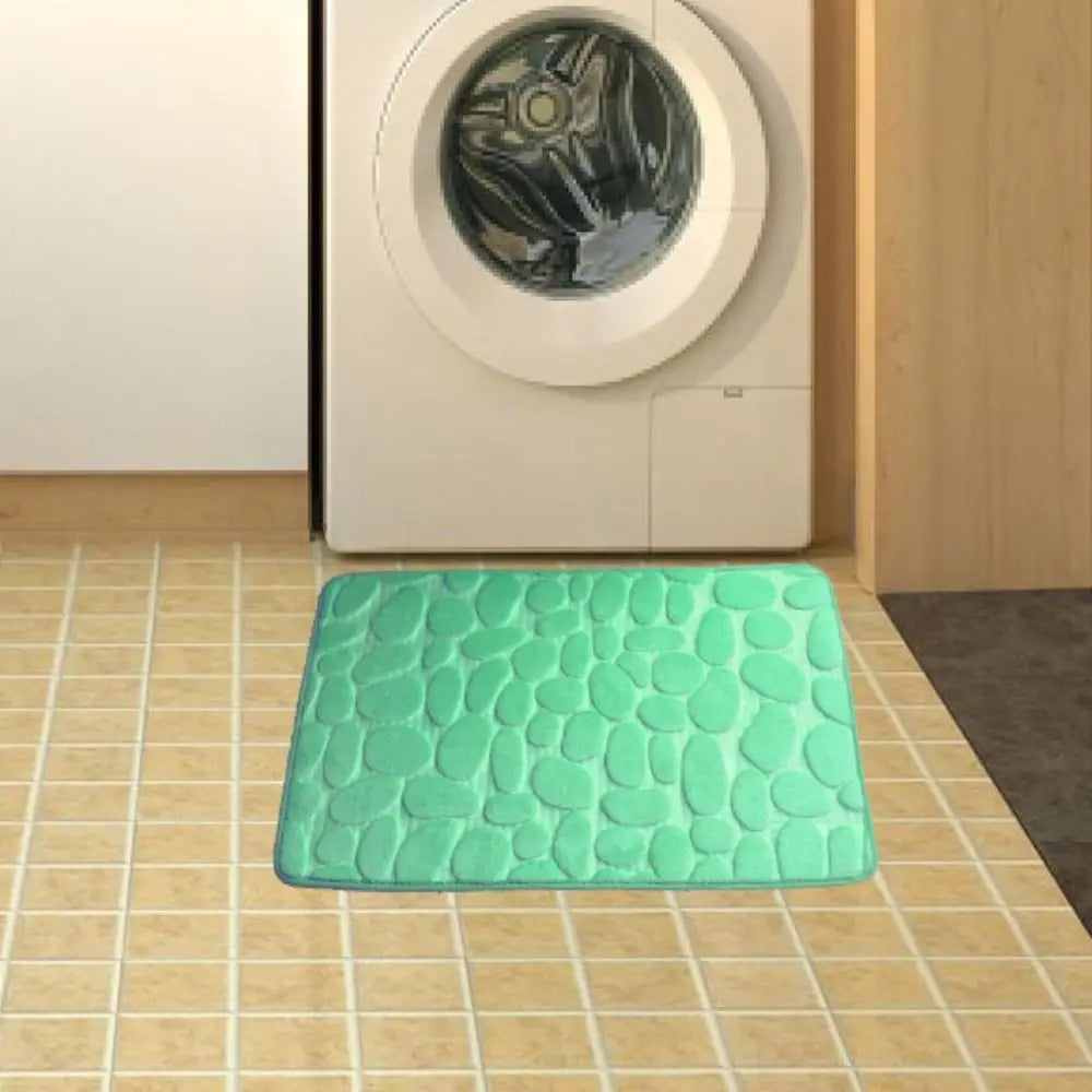 Cobblestone shower door mat