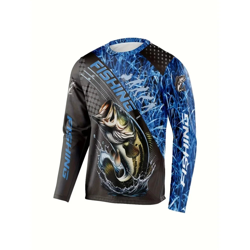 Mens Fishing Long Sleeve T-Shirt