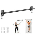 Doorway and wall-mounted pull-up bar for home gym