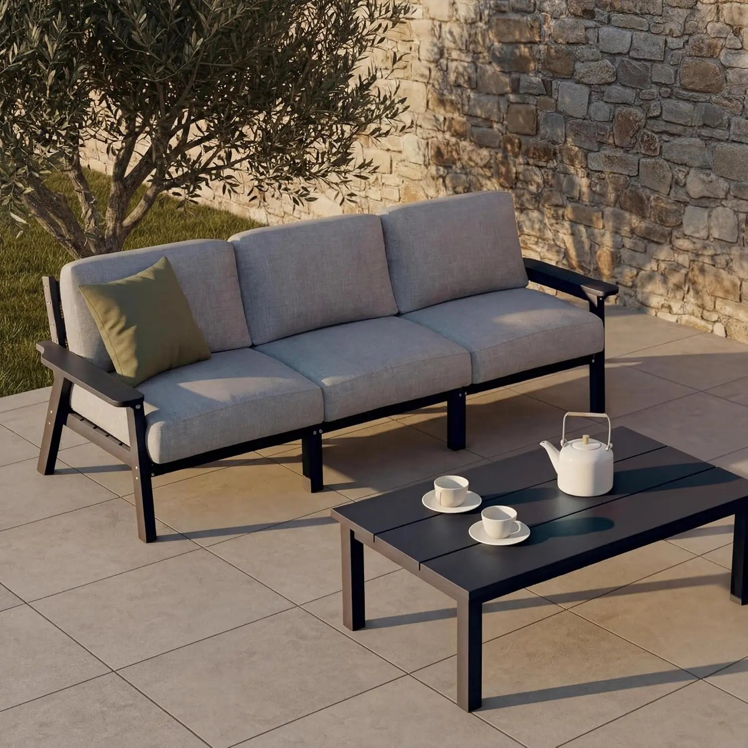 Outdoor Patio Furniture Set 3 Seats