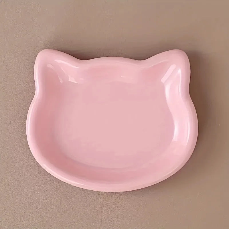 4-Color Pet Bowl Cat Food Dish Canned Snack Frozen Meal Plate
