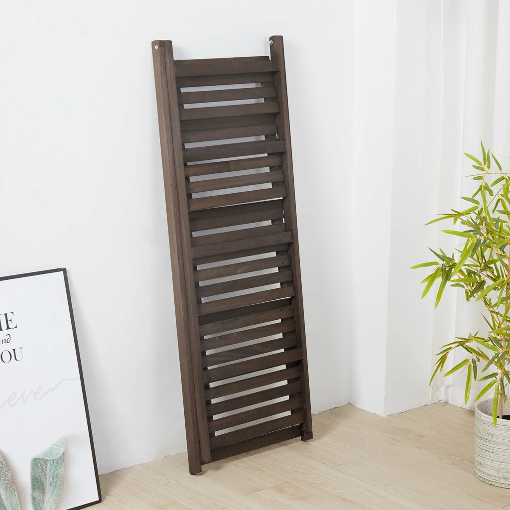 Folding 4 Tier Storage Shelving Unit, Ladder Shelf