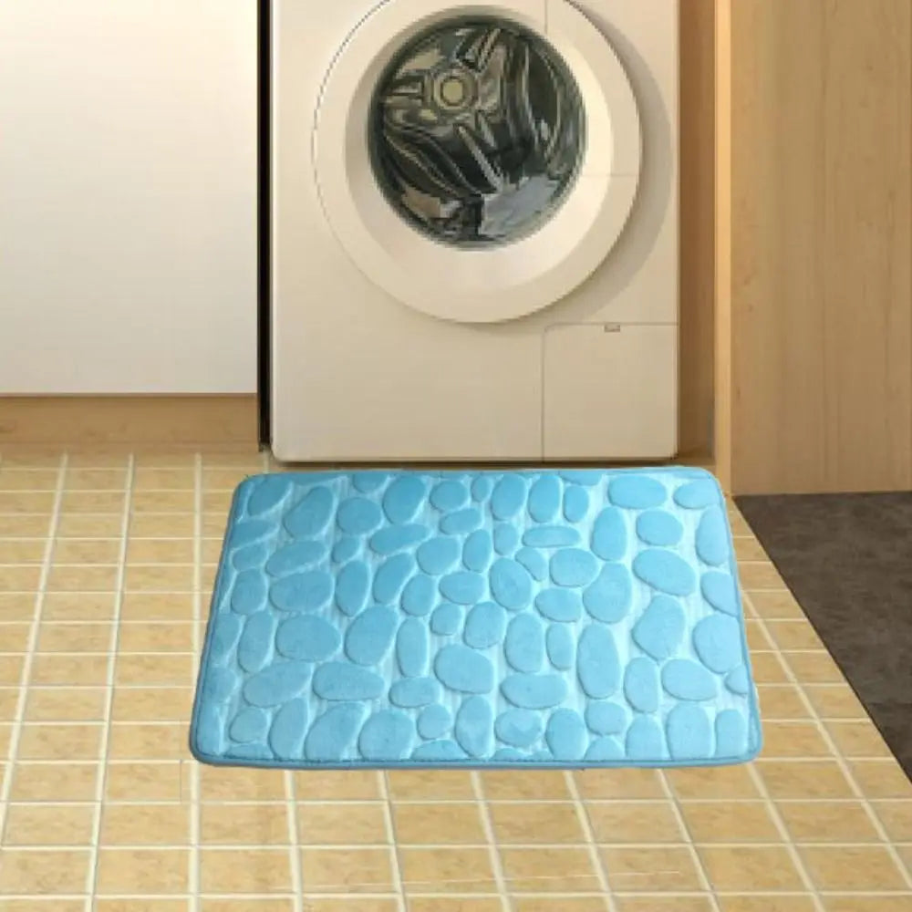 Cobblestone shower door mat