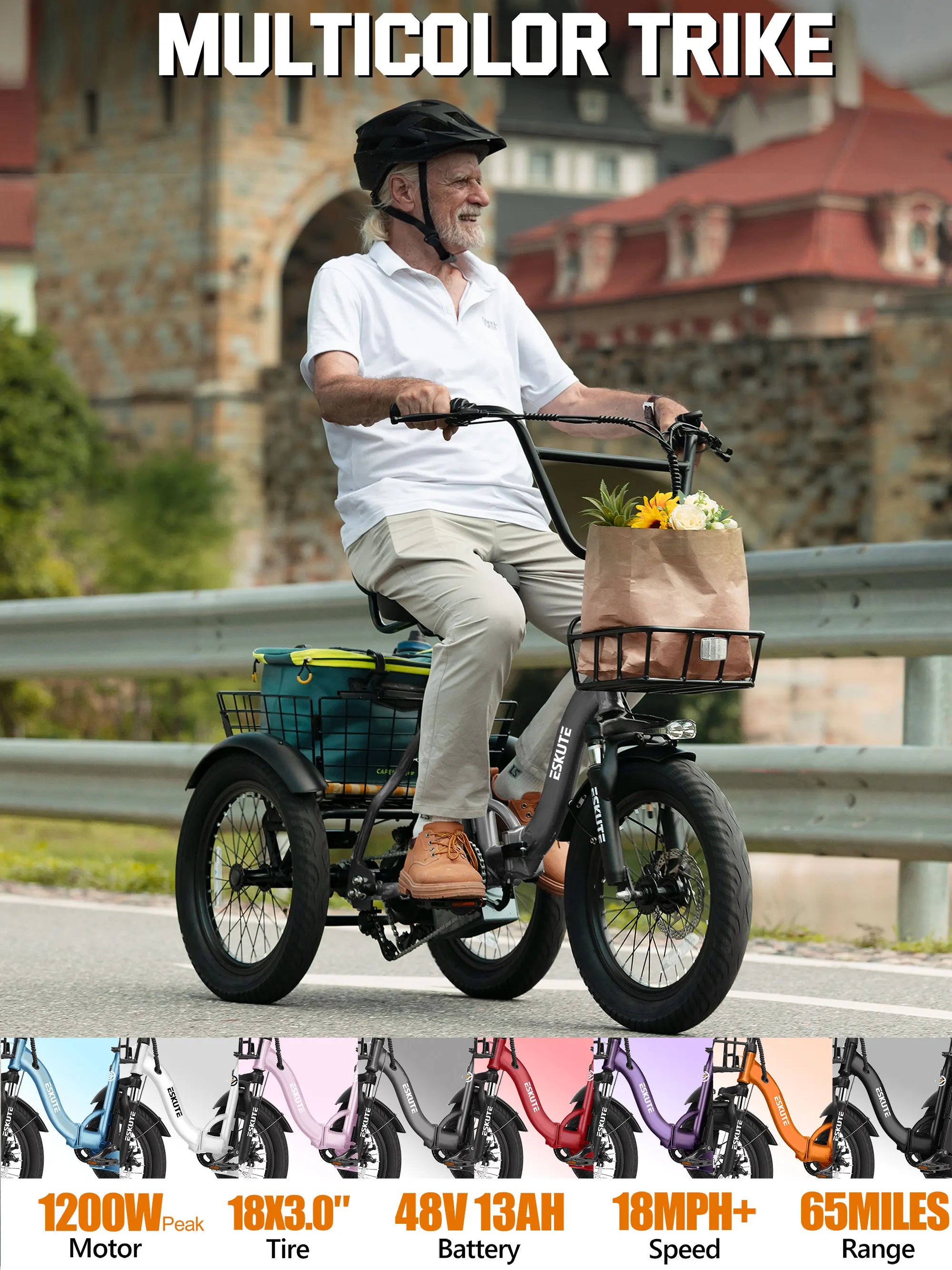 T300 Electric Bicycle Trike for Adults