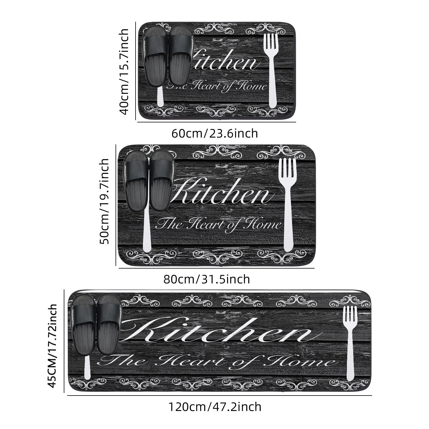 Absorbent kitchen mat