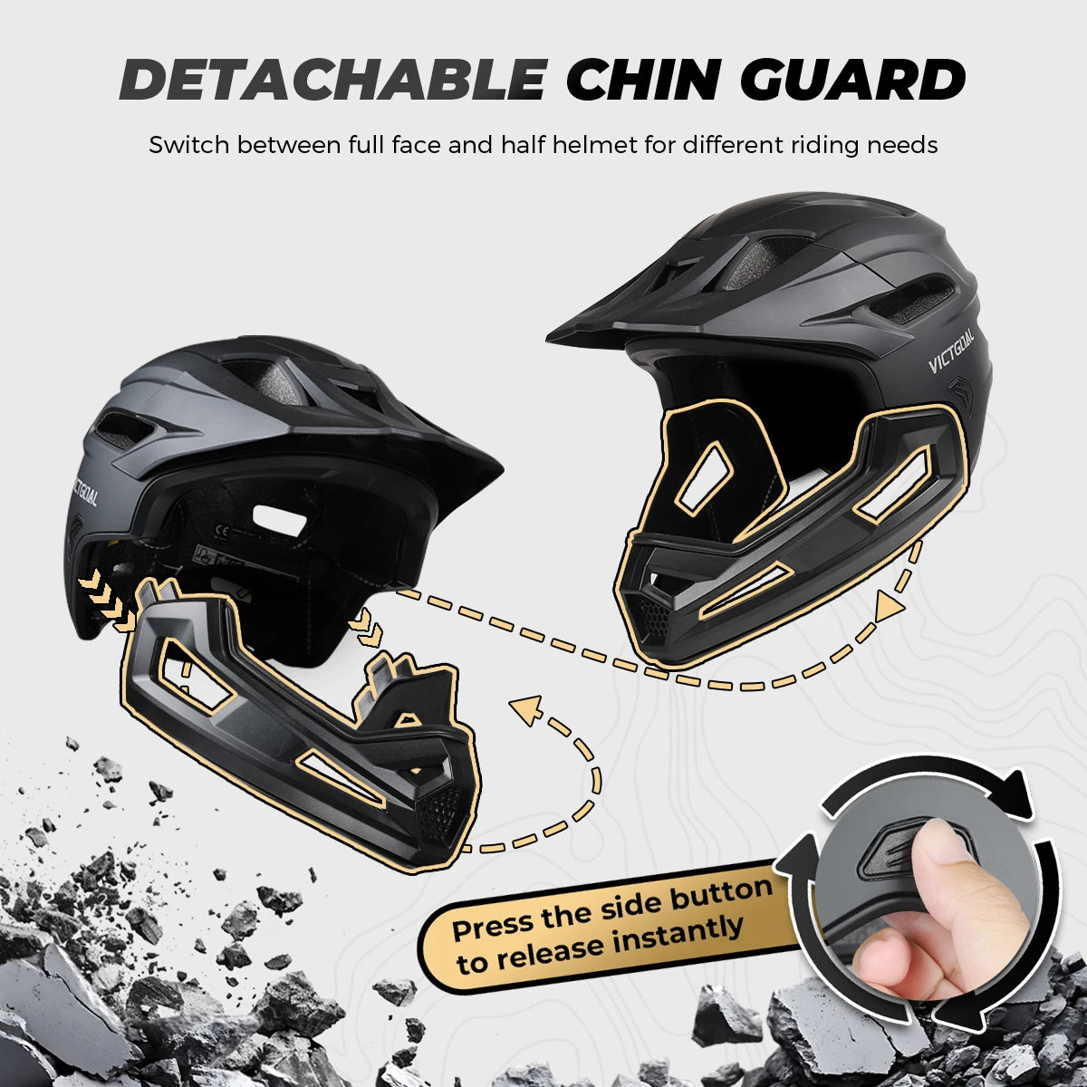 Adult Detachable Full-Face Helmet
