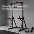 Triangular Pull Up Bar Station 200kg, Height Adjustable 5.74-7.55ft Foldable Power Tower for Home Gym
