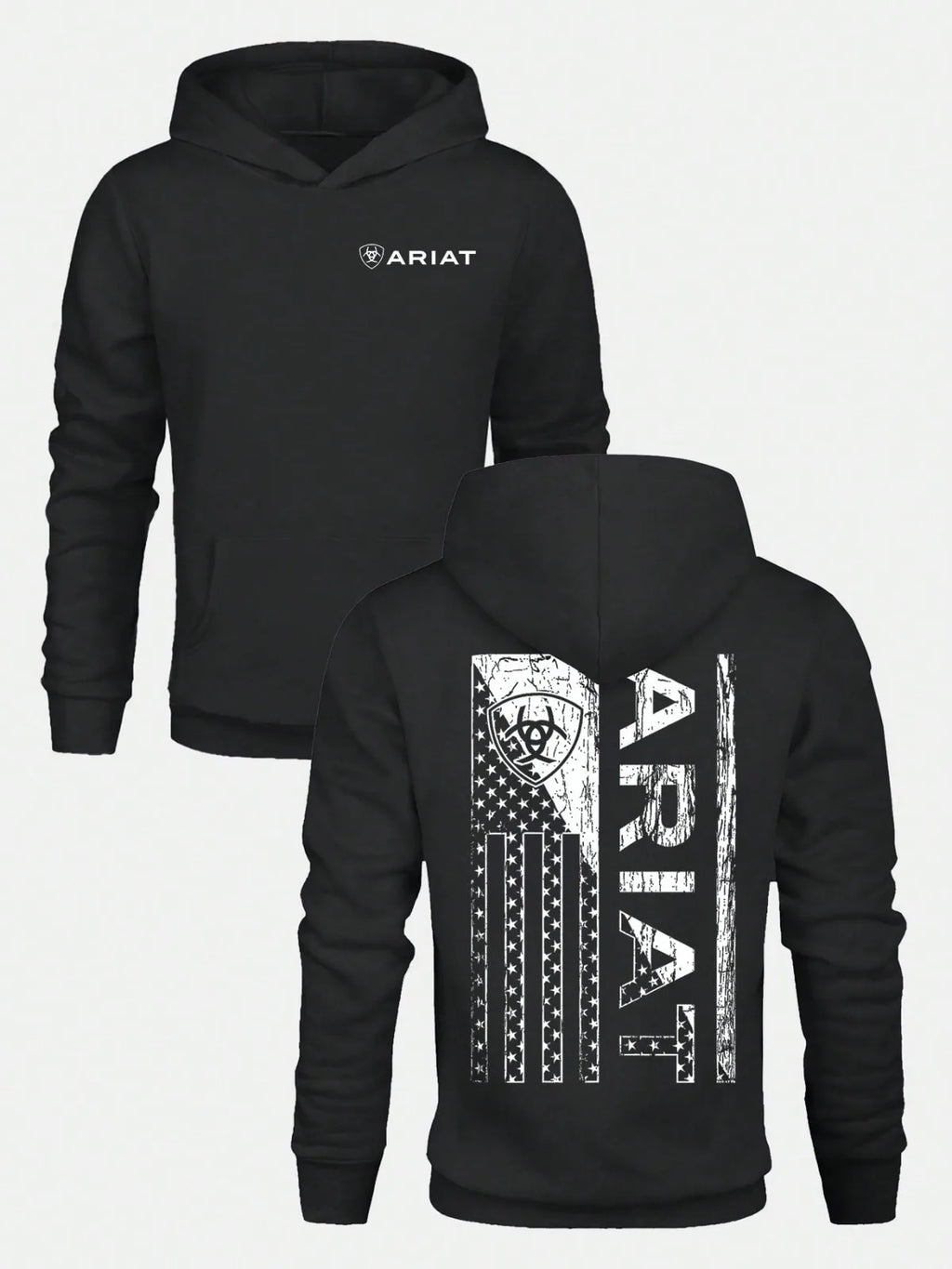 Men's ARIAT Distressed American Flag Graphic Hoodie