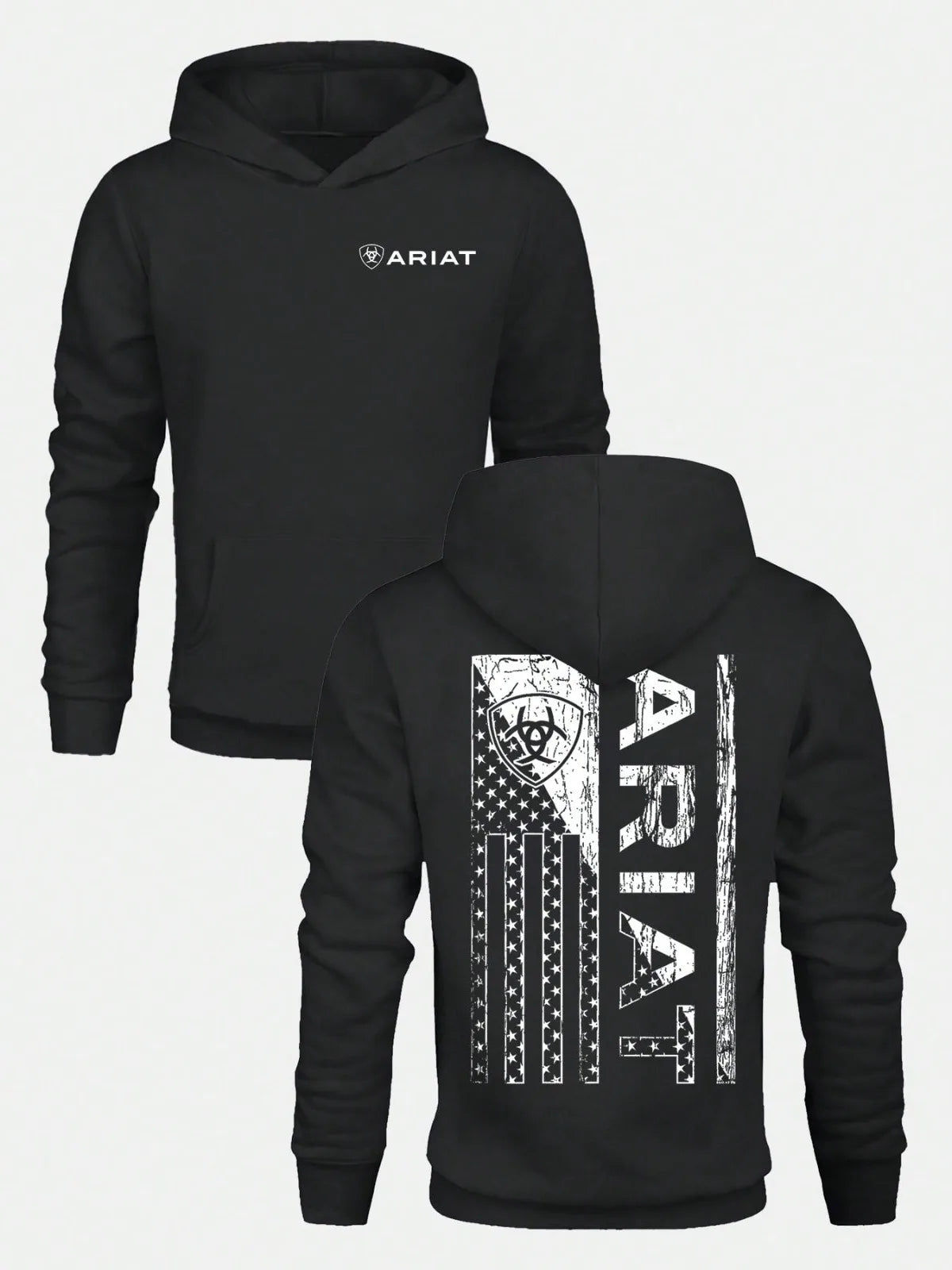 Men's ARIAT Distressed American Flag Graphic Hoodie