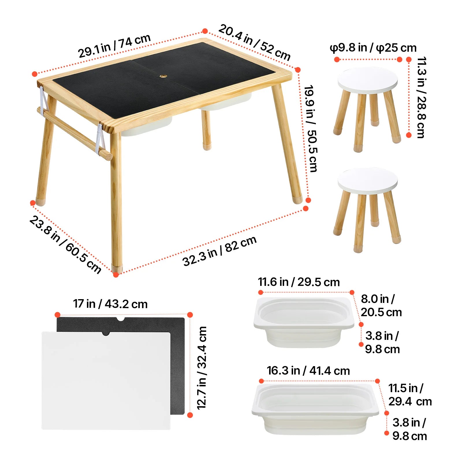 SucceBuy Sensory Table for Toddlers Kids Activity Table