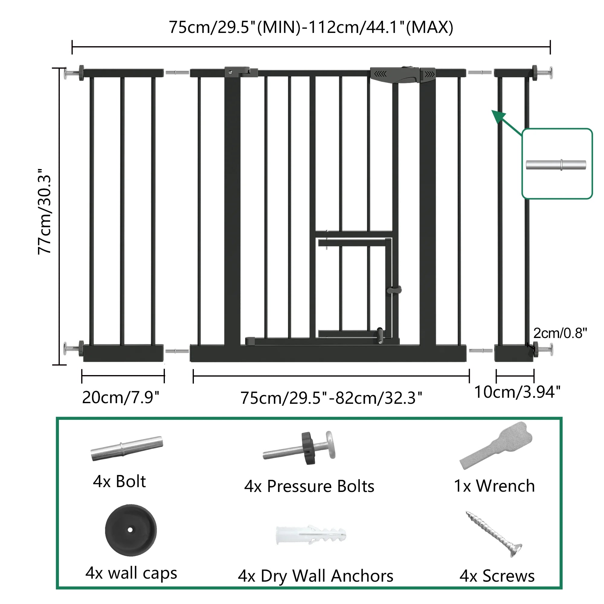 Baby Gate with Cat Door