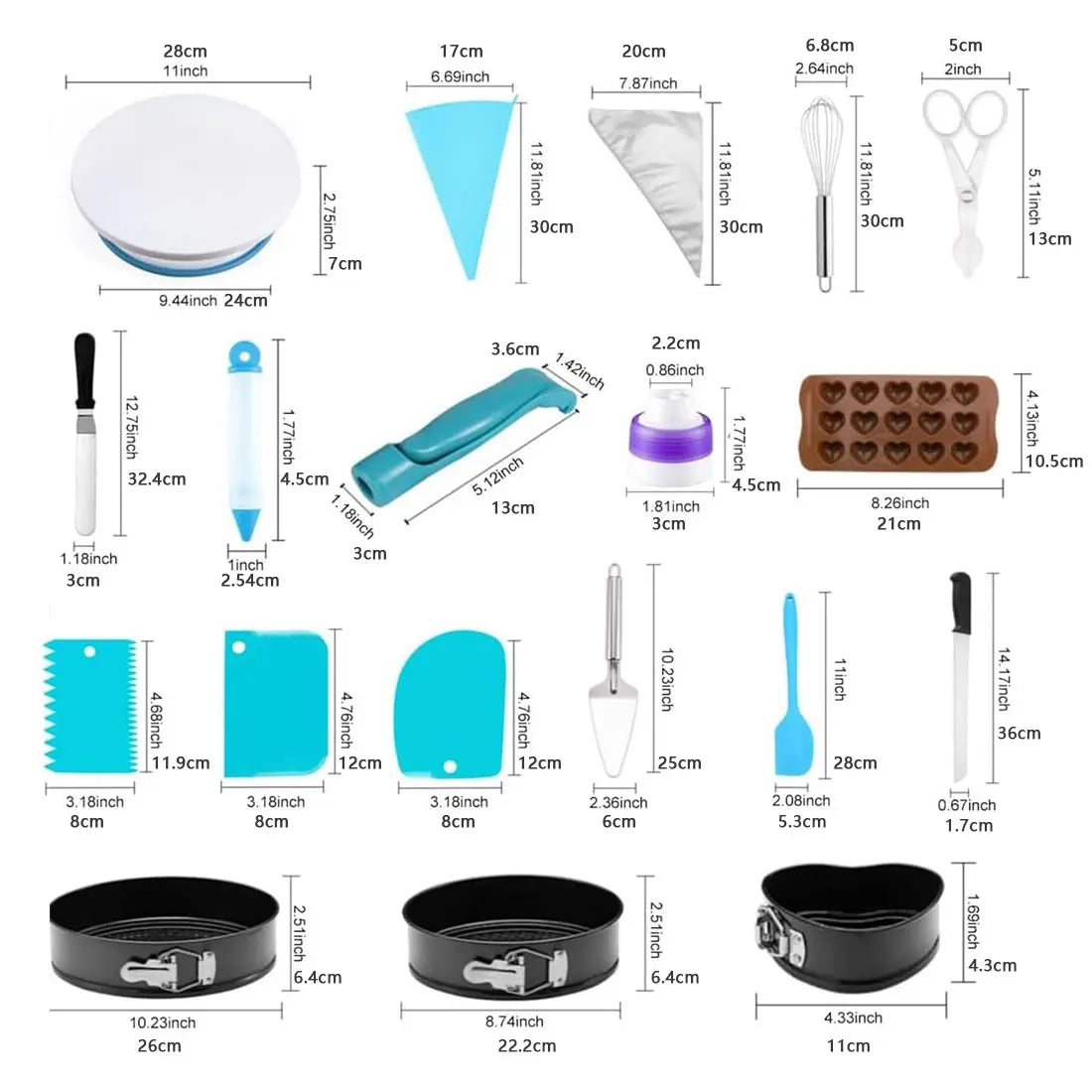 390-Piece Silicone Bakeware Set