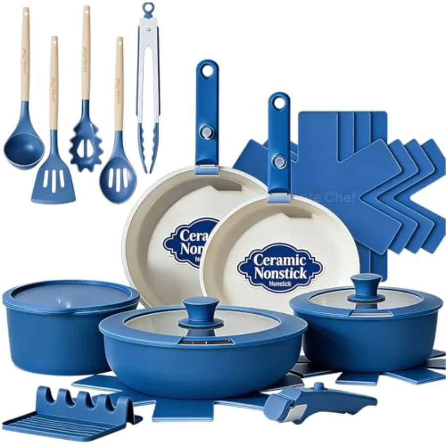 21Pcs Pots and Pans Set Non Stick