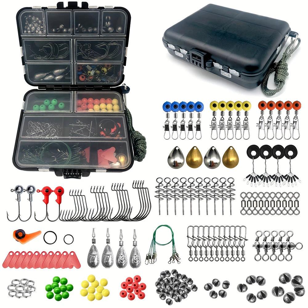 Lure Storage Box Fishing Tackles Box Swivels Clips Skillful Fishing Tools Set Box Durable ABS Fishing Hooks Set Box Hook Case