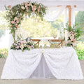 White Rosette Wedding Decoration Tablecloth