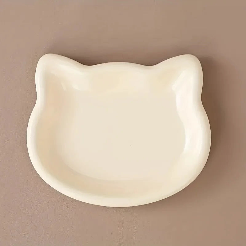 4-Color Pet Bowl Cat Food Dish Canned Snack Frozen Meal Plate