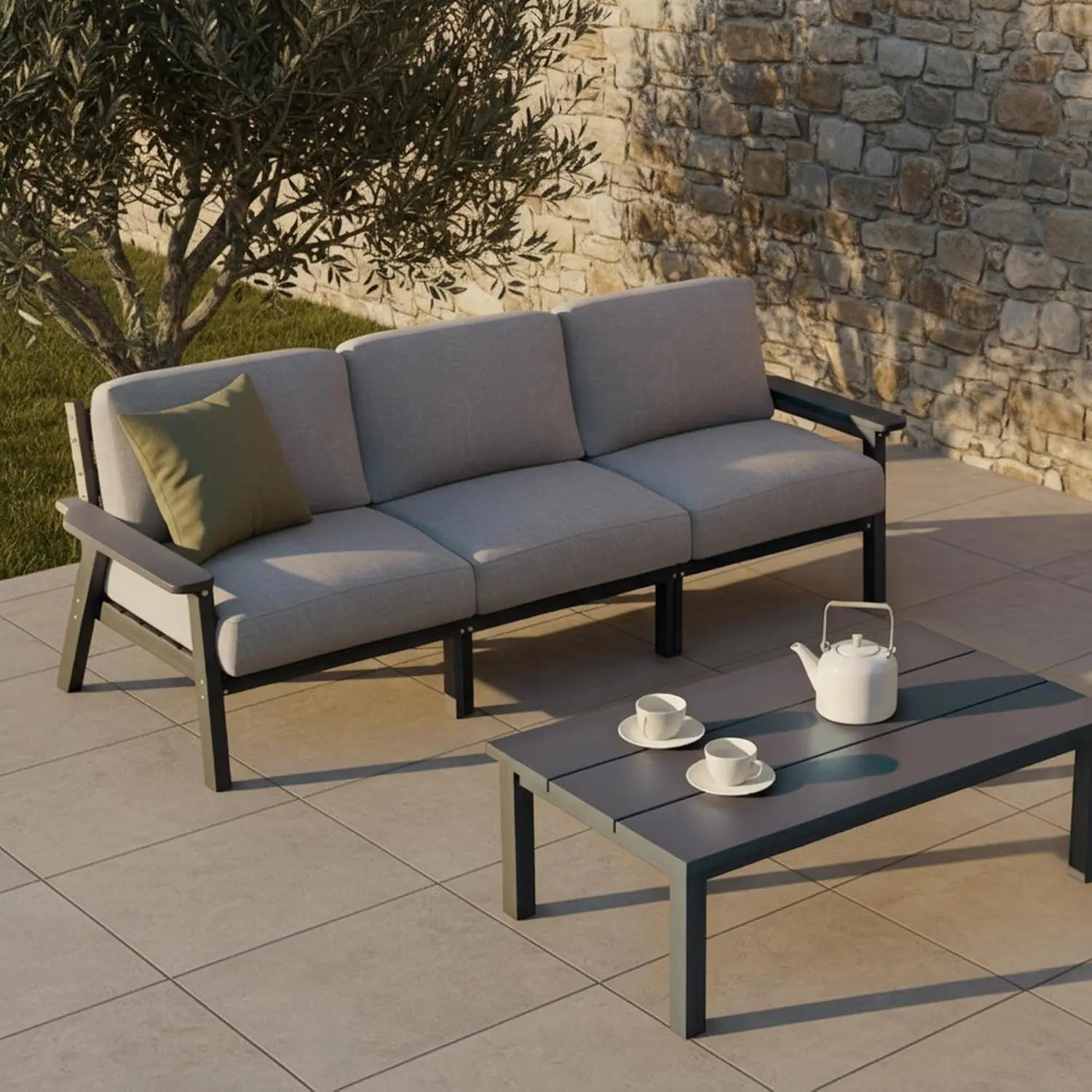 Outdoor Patio Furniture Set 3 Seats