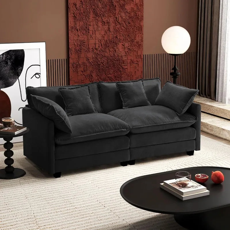U-Shaped Modern Sofa with 2 Ottoman