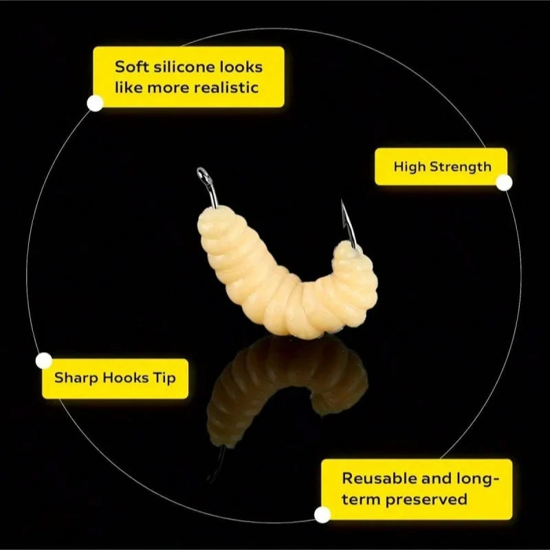 Rubber Maggots Fishing Bait