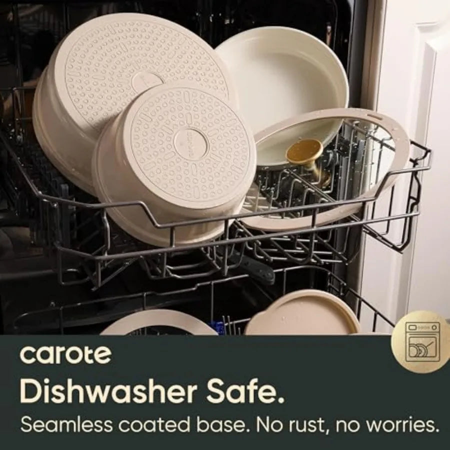 18 Pcs Ceramic Cookware Set