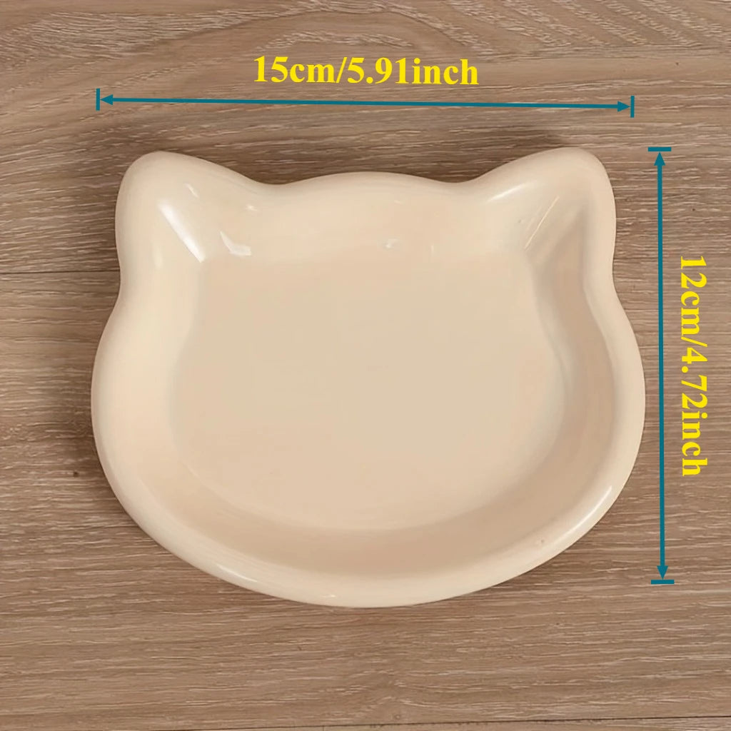 4-Color Pet Bowl Cat Food Dish Canned Snack Frozen Meal Plate