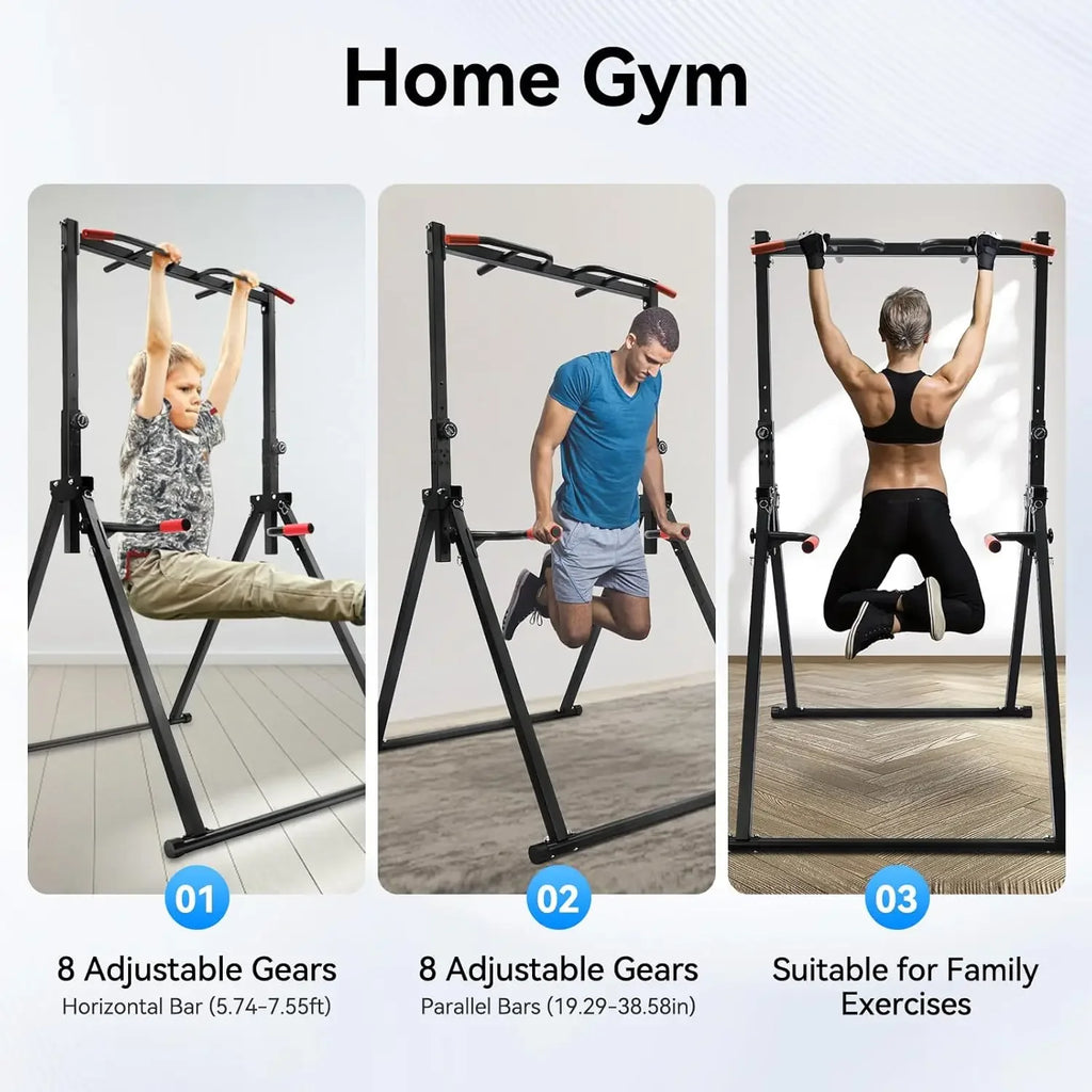 Foldable Power Tower Dip Station