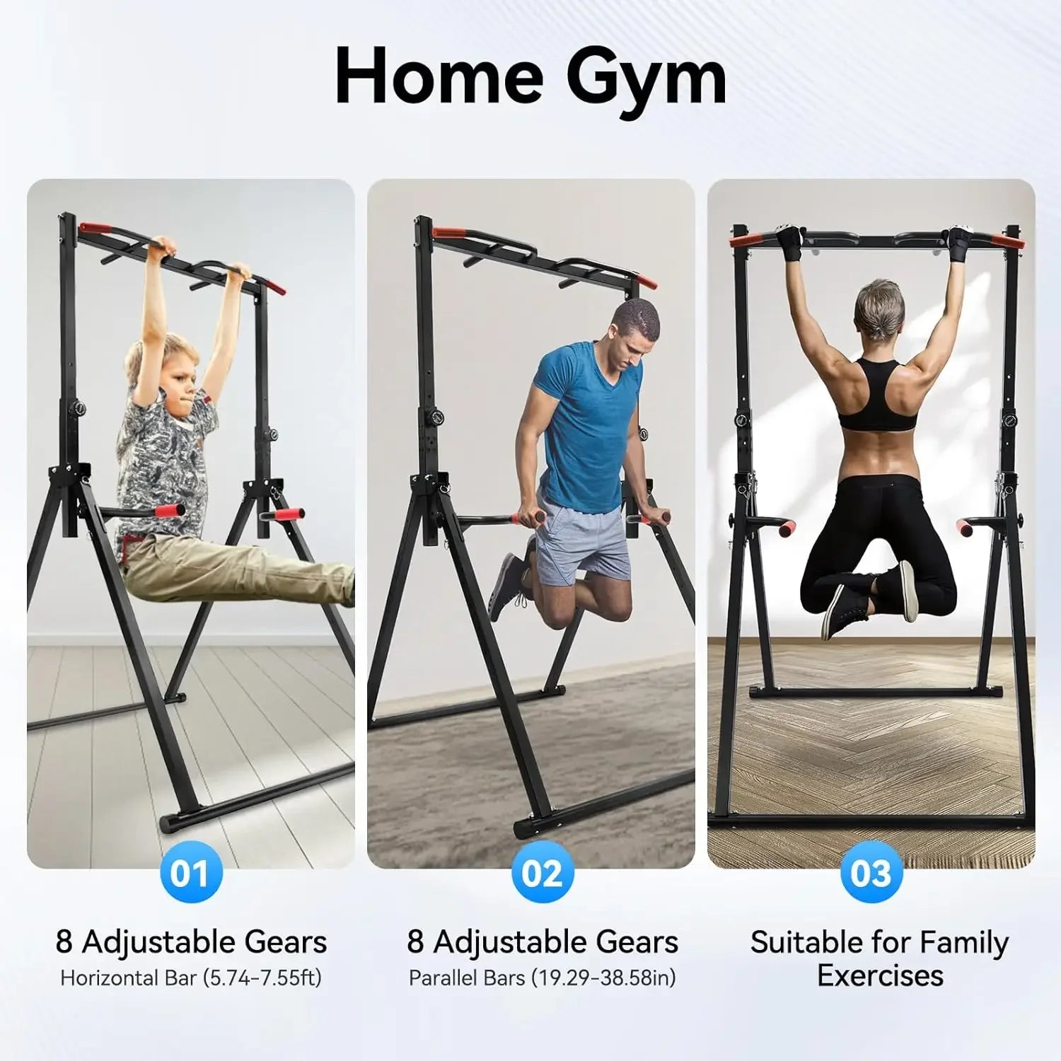 Foldable Power Tower Dip Station