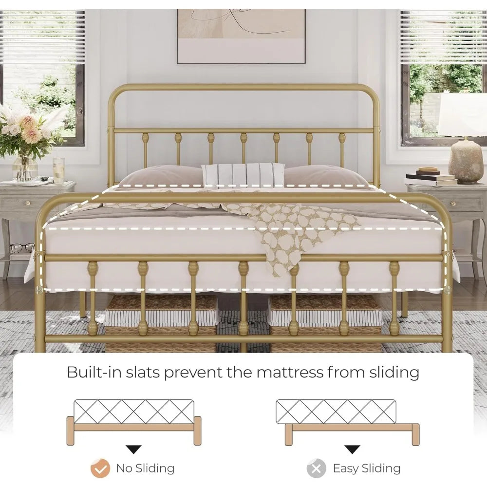 Classic Metal Platform Bed Frame