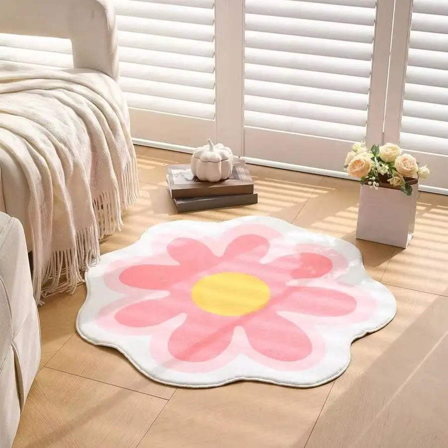 Round Anti- Slip Flower Carpet