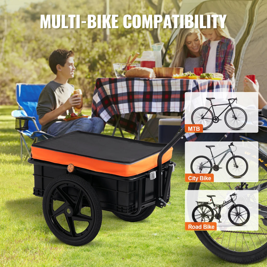 88Lbs Foldable Trailer Bicycle Wagon Cart