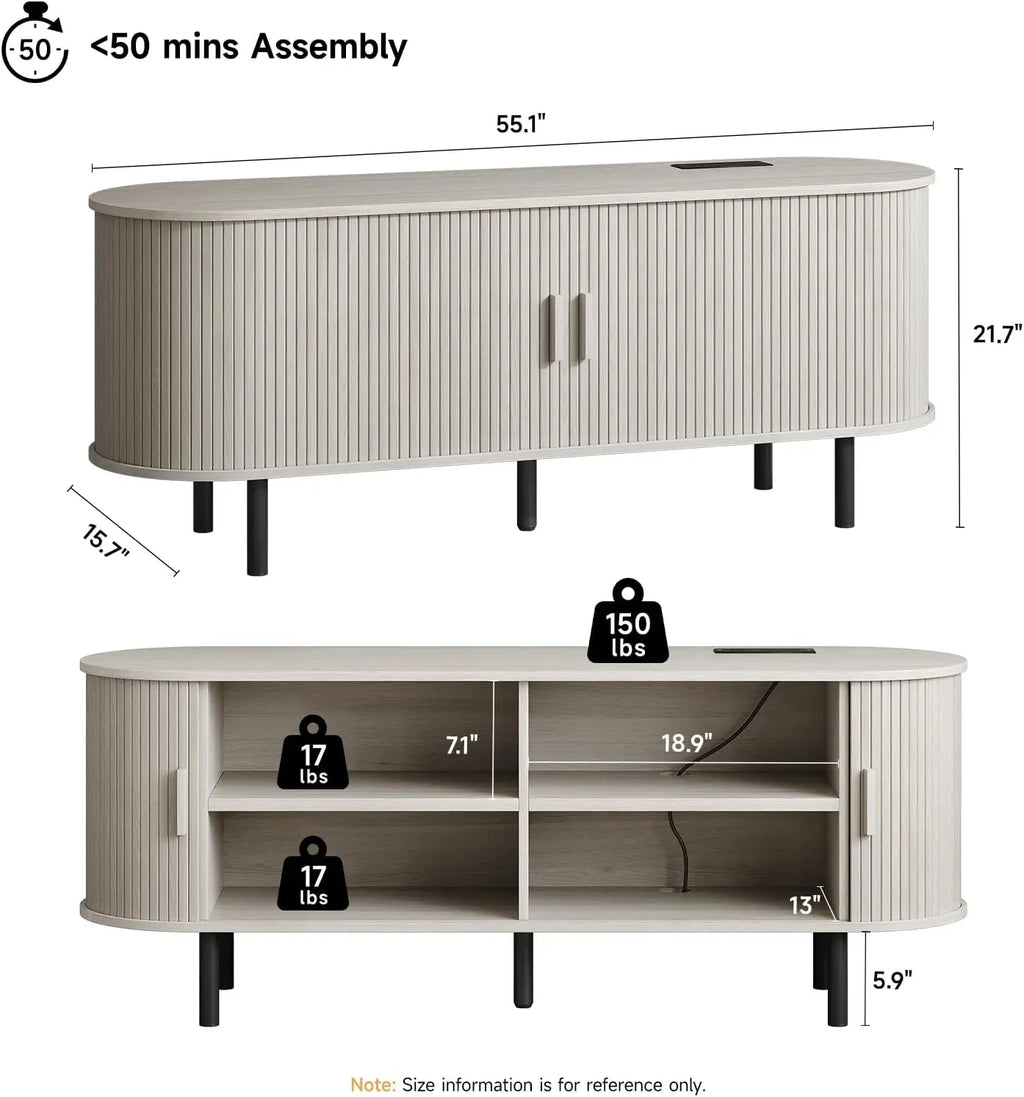 TV Stand with Power Outlet for TVs