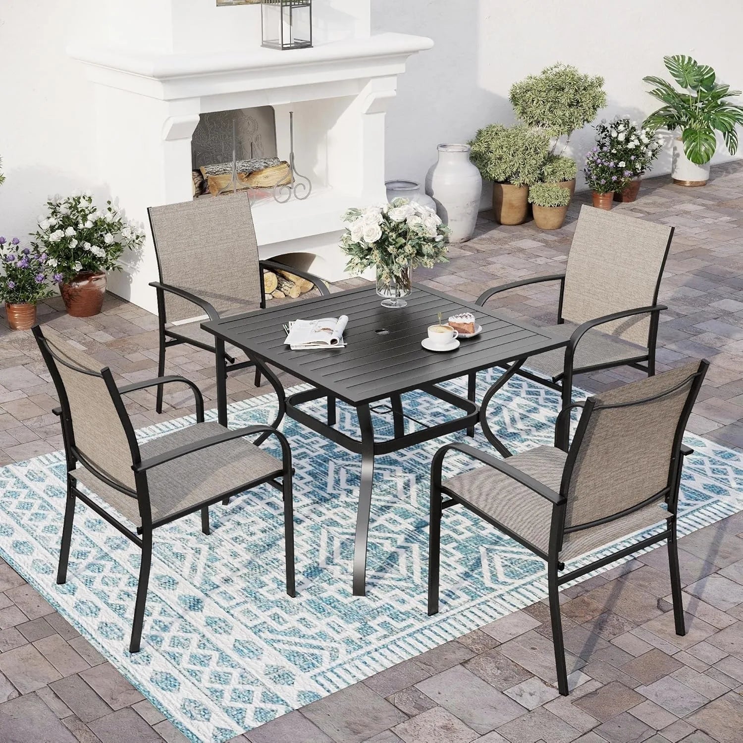 Outdoor Use 5 Piece Patio Dining table